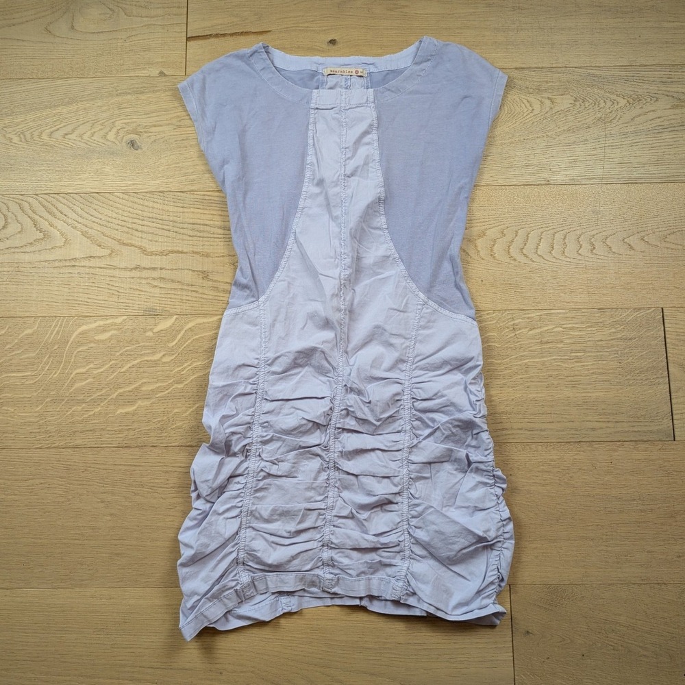 Wearables by Sundance Lavender Ruched Mini Dress Purple Sleeveless Small 3214W